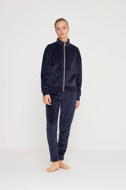 Completo donna carol in ciniglia con zip