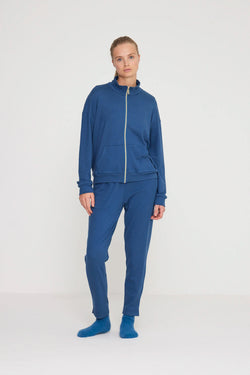 Completo donna morena in pile con zip noidinotte