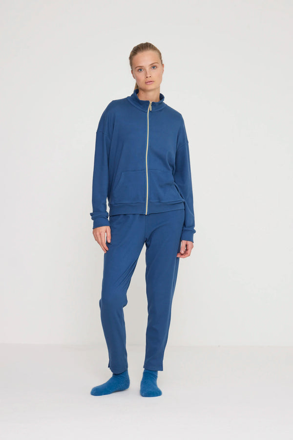 Completo donna morena in pile con zip noidinotte