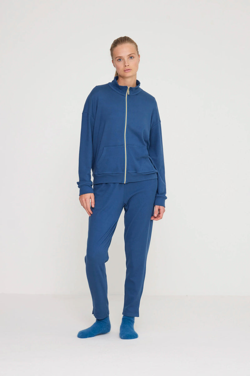 Completo donna morena in pile con zip noidinotte