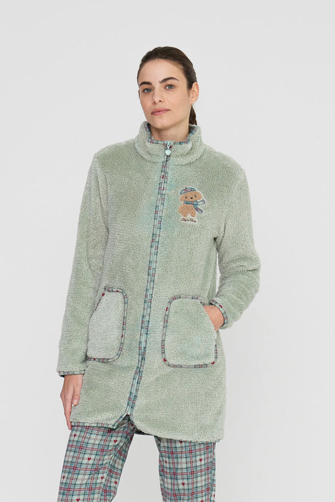 Vestaglia donna lily in paris in coral con zip NOIDINOTTE – Eclipse