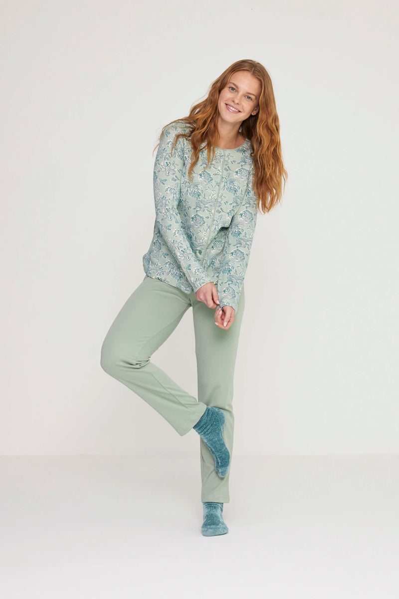 Pigiama donna lisette in caldo cotone con bottoni NOIDINOTTE