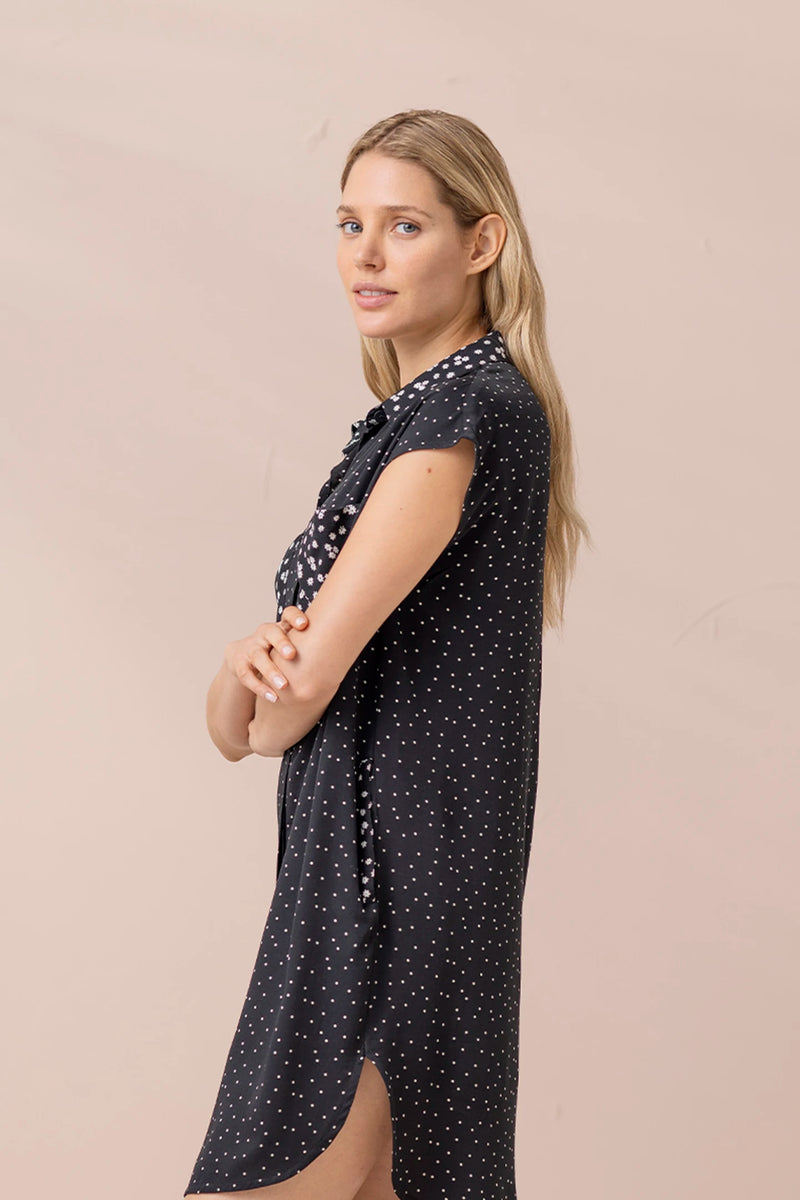 Abitino camicia donna in viscosa manica scesa articolo dot NOIDINOTTE