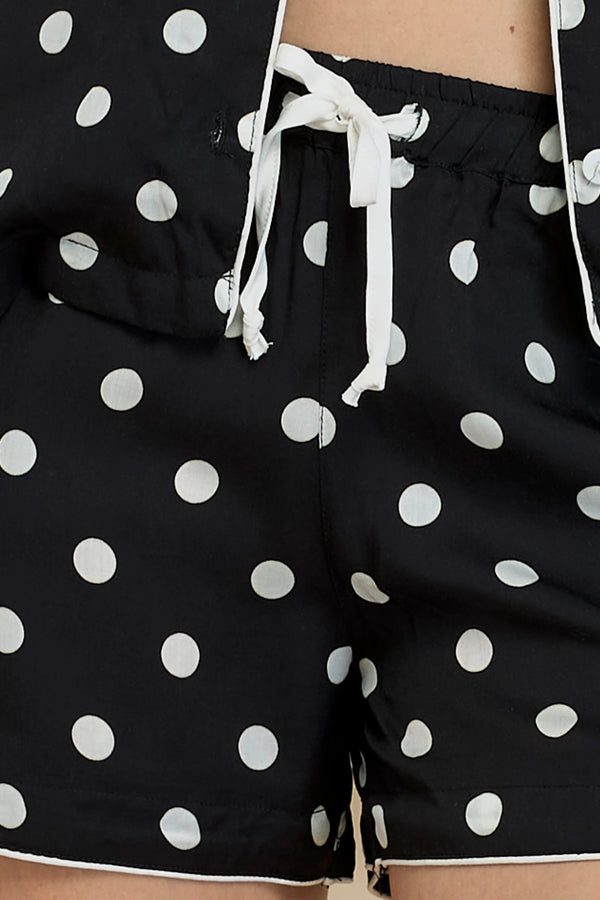 Pigiama donna in viscosa top a taglio uomo e pantalone corto articolo palma NOIDINOTTE