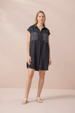Abitino camicia donna in viscosa manica scesa articolo dot NOIDINOTTE
