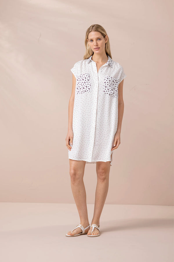 Abitino camicia donna in viscosa manica scesa articolo dot NOIDINOTTE