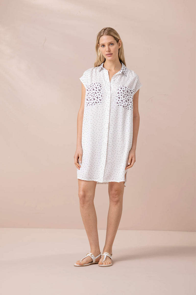 Abitino camicia donna in viscosa manica scesa articolo dot NOIDINOTTE