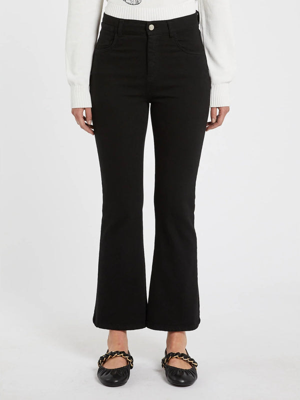 Pantaloni flare con frange - NERO MARELLA
