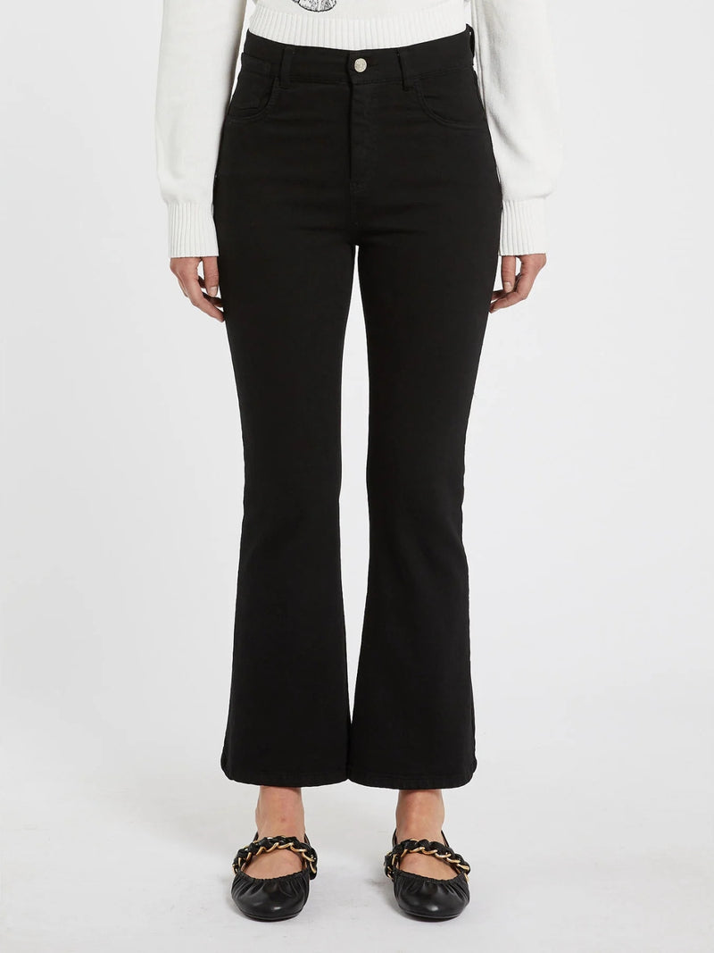 Pantaloni flare con frange - NERO MARELLA