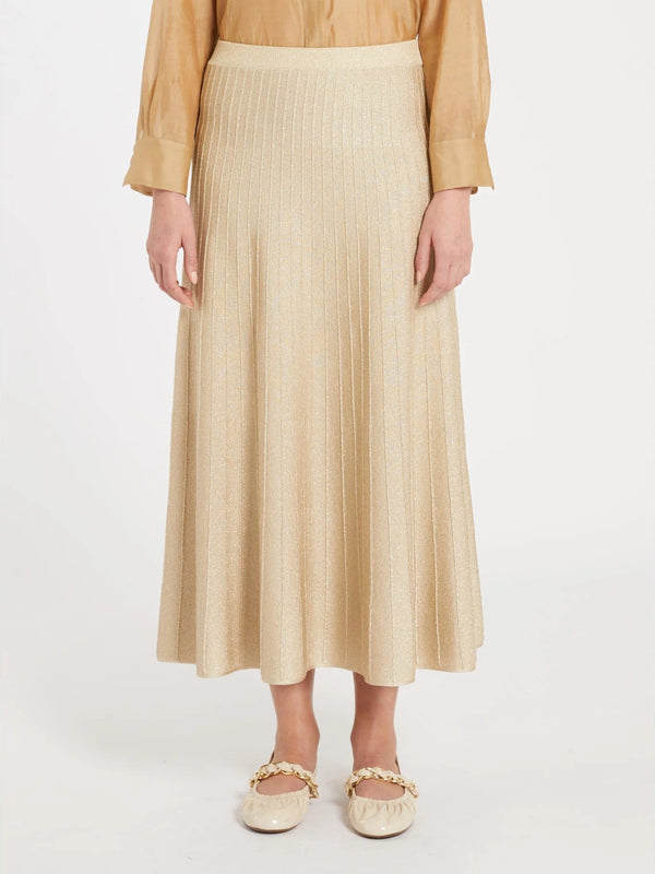 Gonna in maglia di viscosa e lurex - BURRO MARELLA