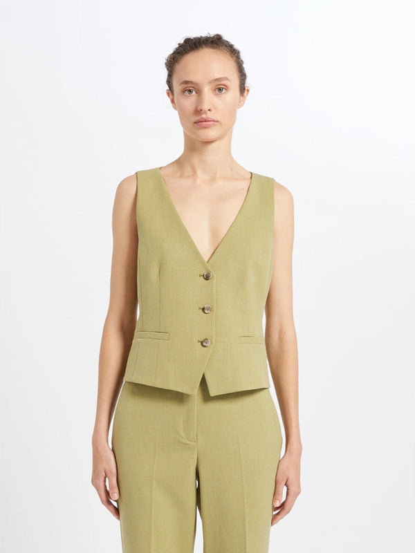 Gilet in tela marella