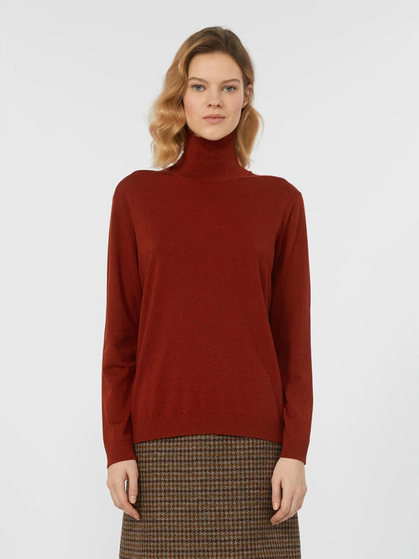 Dolcevita in filato di seta e lana - ROSSO BACCA WEEKEND MAXMARA