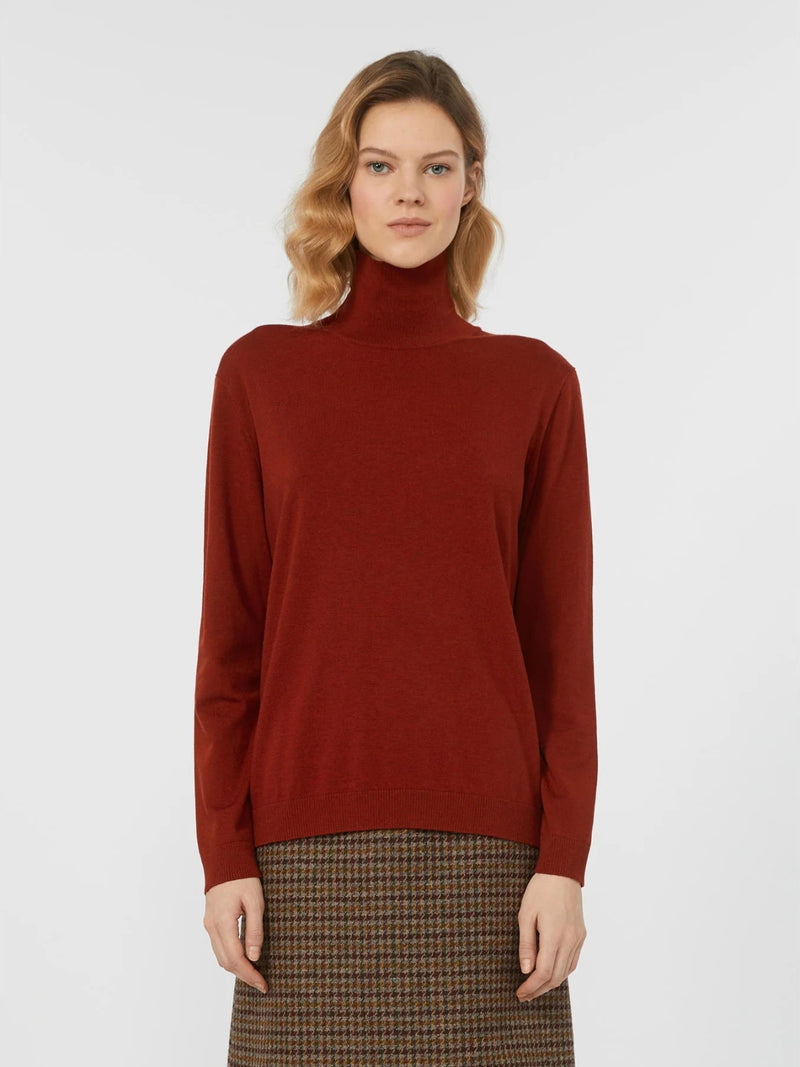 Dolcevita in filato di seta e lana - ROSSO BACCA WEEKEND MAXMARA