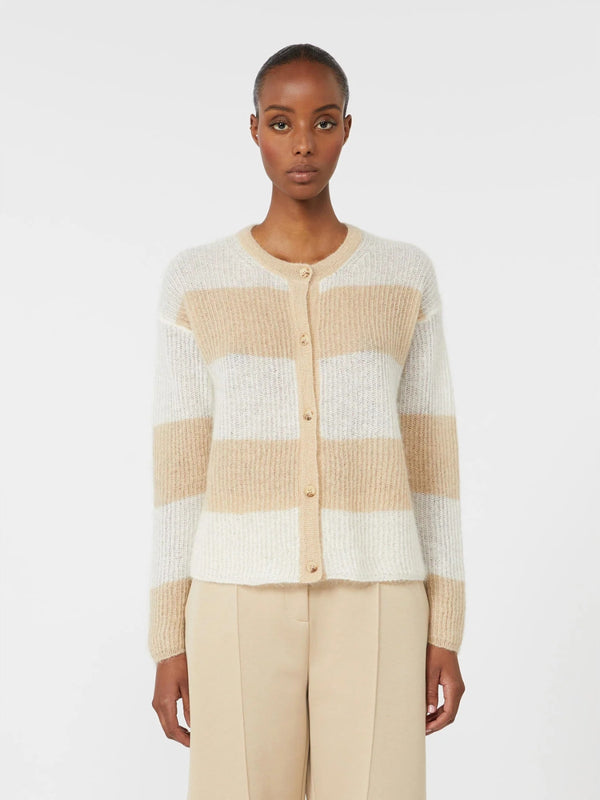 Cardigan in filato mohair lavorato a costa inglese - ALBINO MAXMARA MM