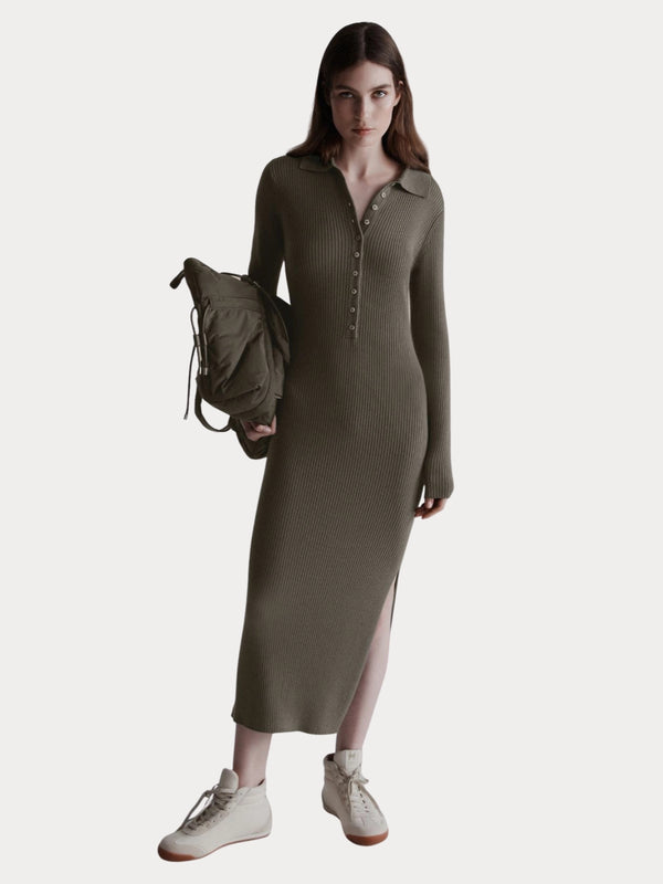 Abito a polo in pura lana - OLIVA MARELLA MONOCHROME