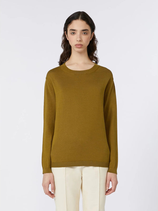 Maglia in filato di seta e cotone con scollo a barca MAXMARA MM