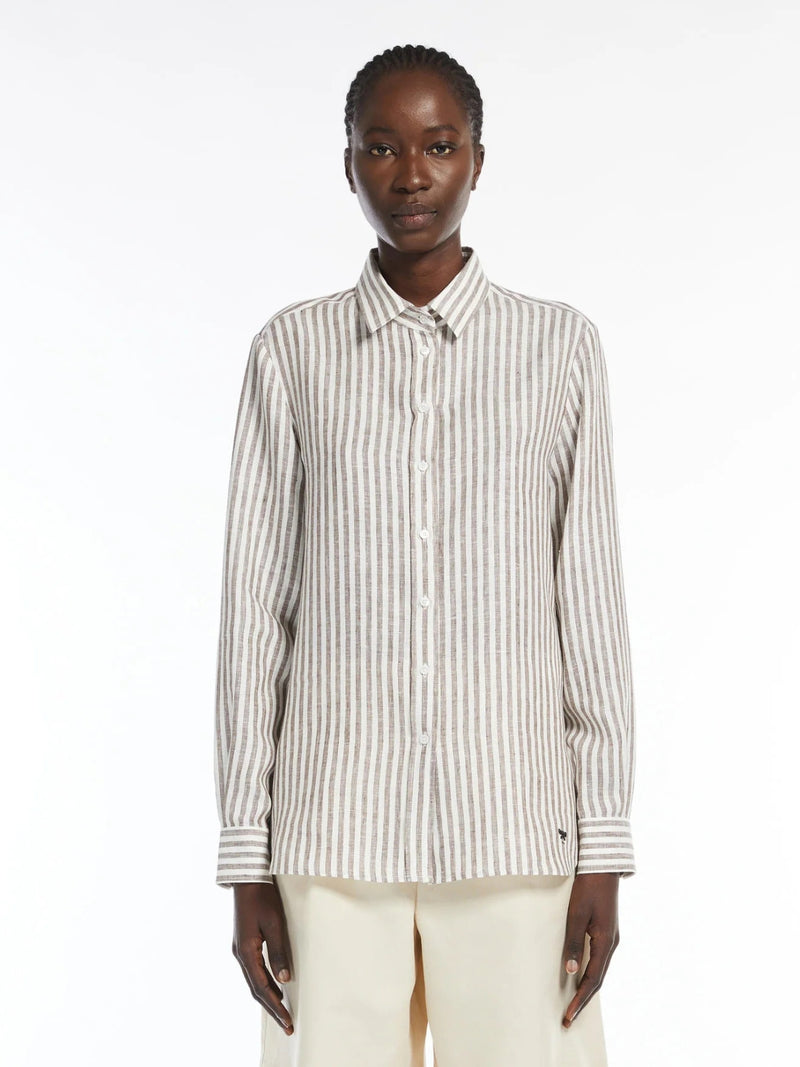 Camicia in lino a righe WEEKEND MAXMARA