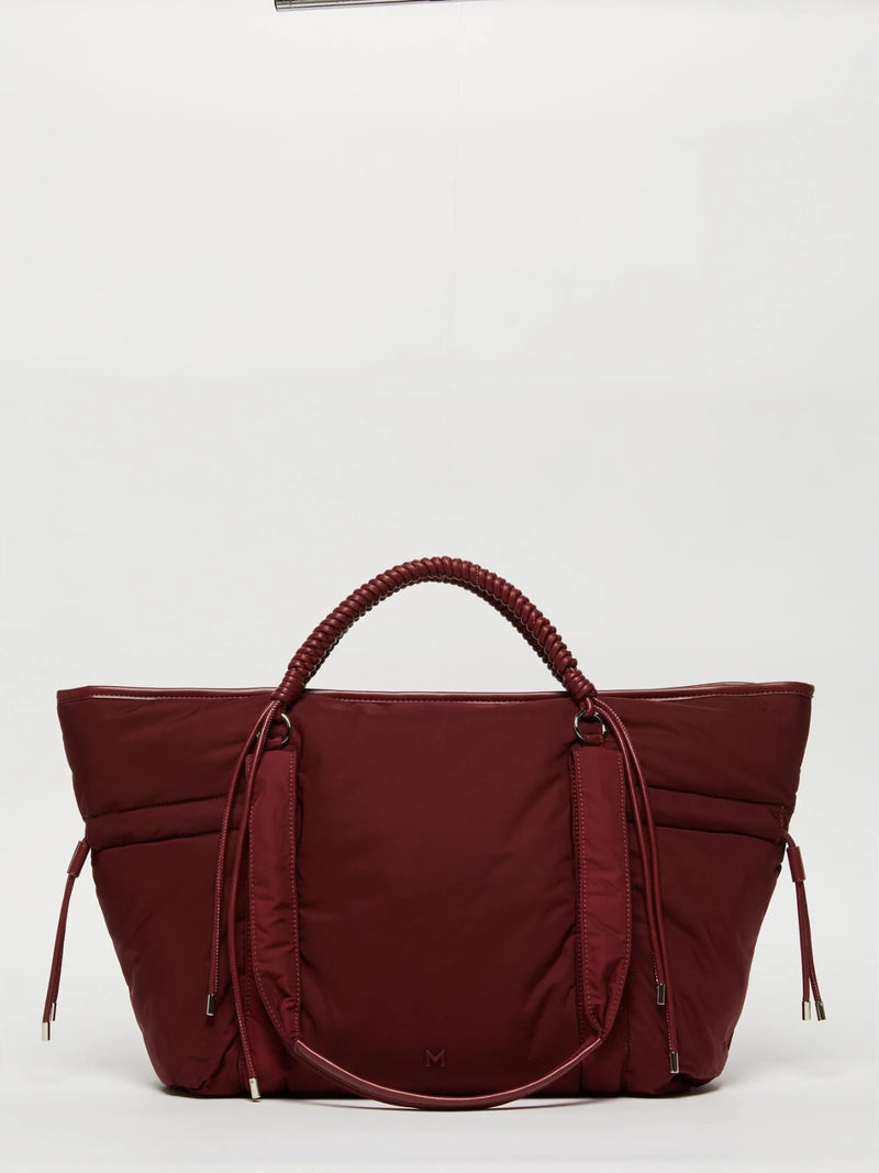 Borsa weekender con doppi manici - BORDEAUX MARELLA MONOCHROME