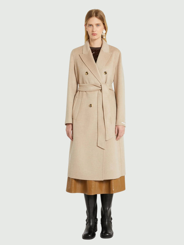 Cappotto doppio petto in pura lana - SALVIA MARELLA