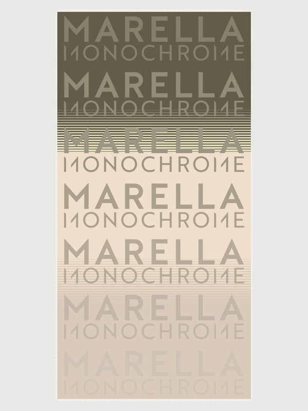 Stola jacquard - PANNA/OLIVA MARELLA MONOCHROME