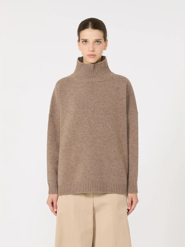 Dolcevita in filato di lana - NOCE MELANGE WEEKEND MAXMARA