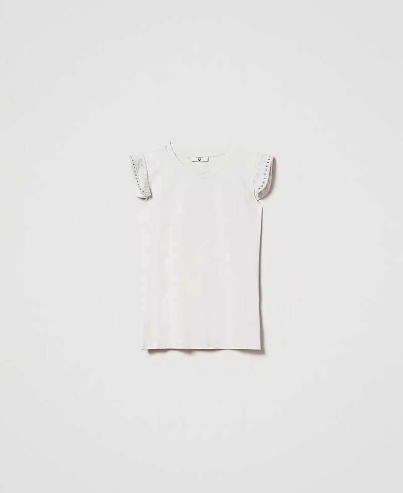 T-shirt regular con ricamo TWINSET