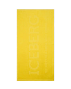 Telo da mare rosso con logo Iceberg in trasparenza