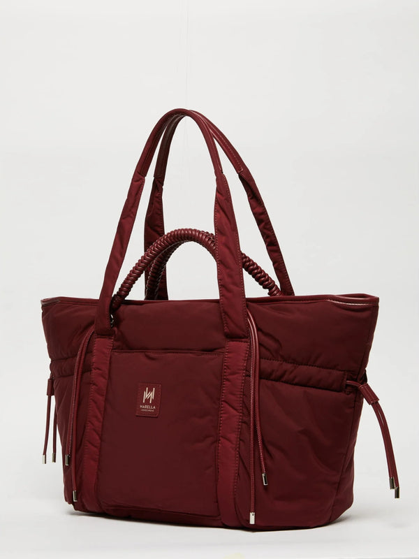 Borsa weekender con doppi manici - BORDEAUX MARELLA MONOCHROME
