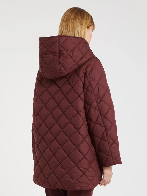 Cappotto imbottito con Thermore con trapuntatura a rombi - BORDEAUX MARELLA MONOCHROME
