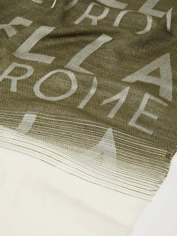 Stola jacquard - PANNA/OLIVA MARELLA MONOCHROME