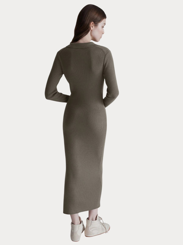 Abito a polo in pura lana - OLIVA MARELLA MONOCHROME