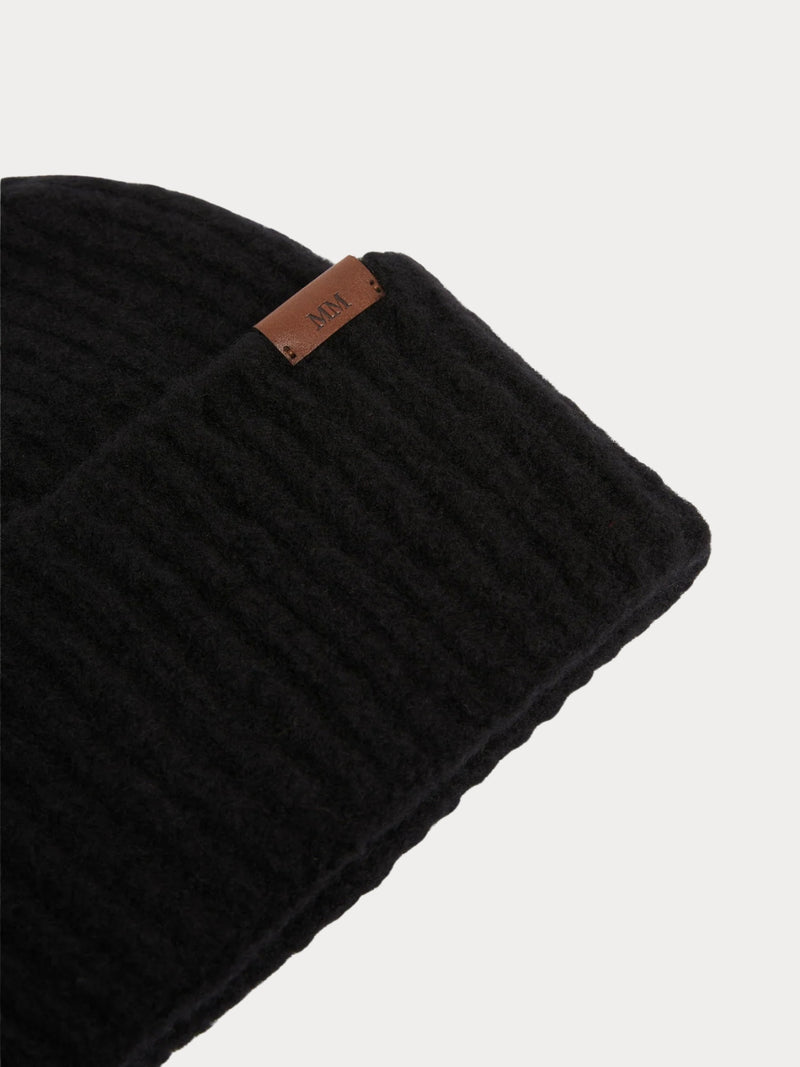 Berretto in filato di mista lana cardata - NERO MAXMARA MM