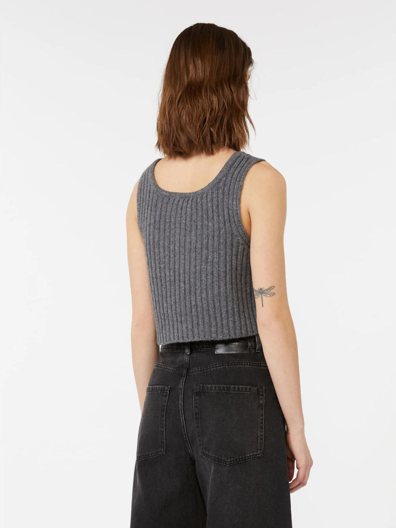 Top in filato di pura lana - ANTRACITE WEEKEND MAXMARA