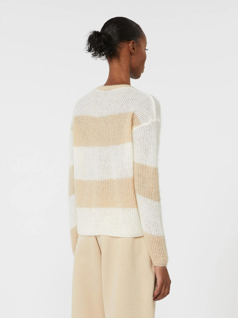 Cardigan in filato mohair lavorato a costa inglese - ALBINO MAXMARA MM