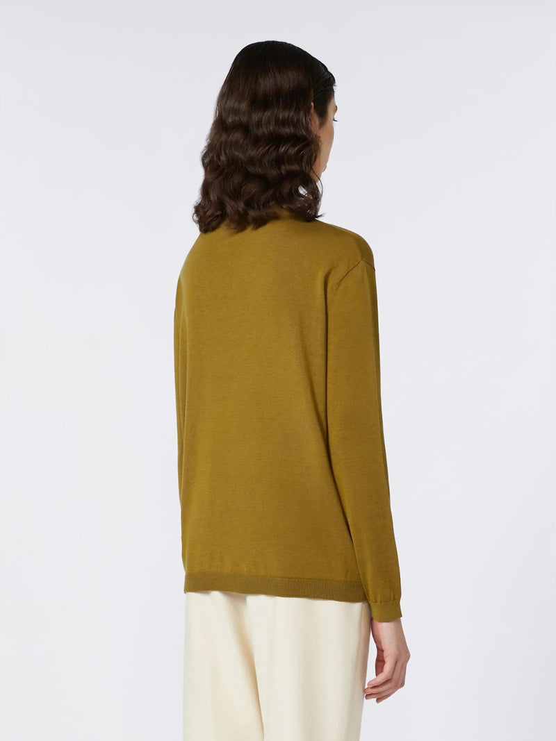 Maglia in filato di seta e cotone con scollo a barca MAXMARA MM