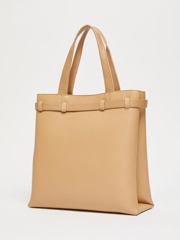 Tote verticale con cintura - CAMMELLO MARELLA