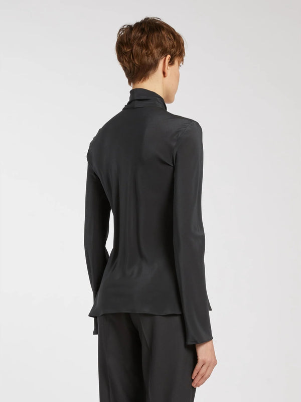 Camicia in crêpe de Chine di pura seta - ANTRACITE MARELLA MONOCHROME