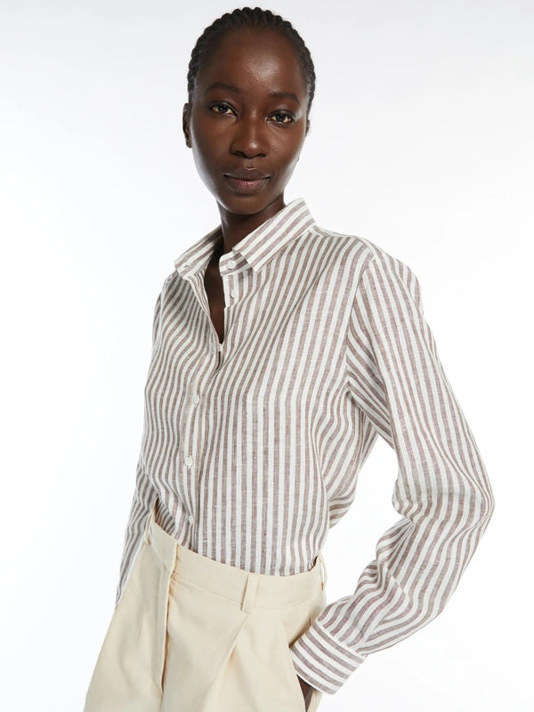 Camicia in lino a righe WEEKEND MAXMARA