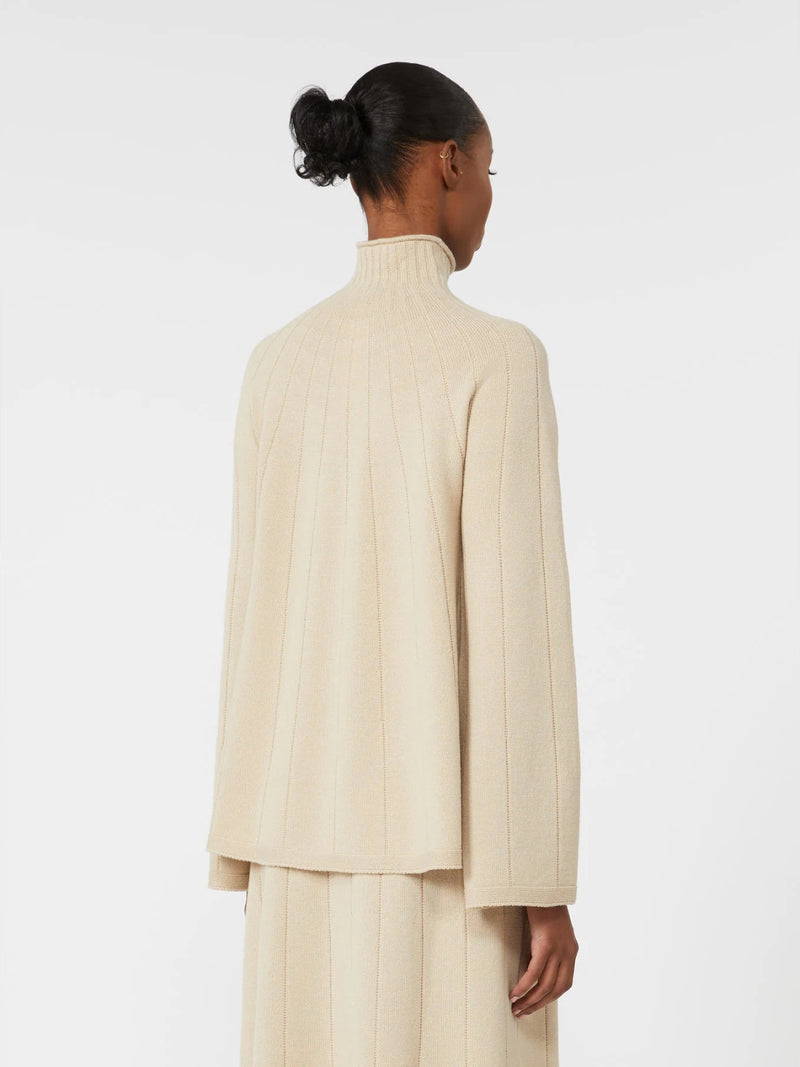 Maglia dolcevita con lavorazione a coste piatte - ALBINO MAXMARA MM