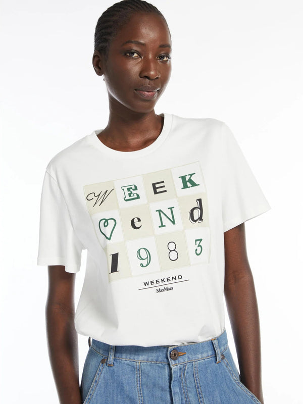 T-shirt in cotone con stampa WEEKEND MAXMARA