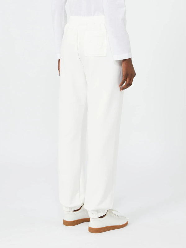 Pantalone jogging in felpa di misto cotone stretch - BIANCO MAXMARA MM