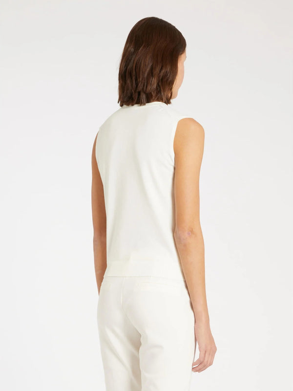 Gilet in maglia di misto viscosa stretch - BIANCO MARELLA