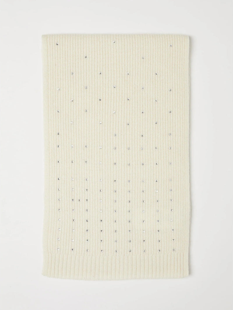Sciarpa in maglia con strass - AVORIO MARELLA