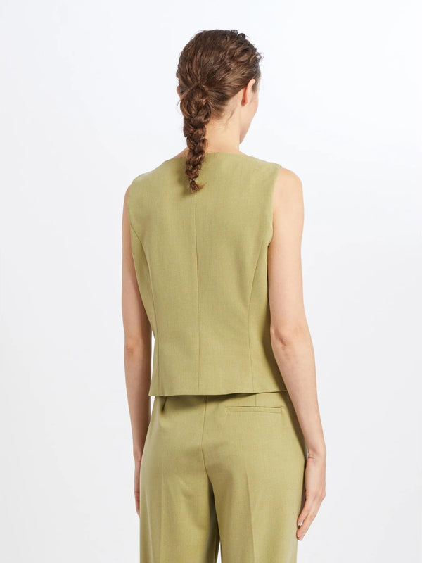 Gilet in tela marella