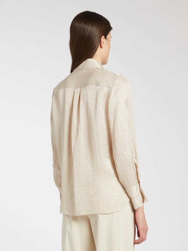Camicia in tessuto tecnico effetto crinckle - PANNA MARELLA