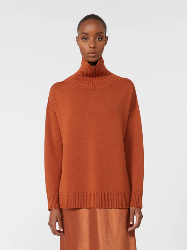 Pullover in filato rasato di pura lana - RAME MAXMARA MM