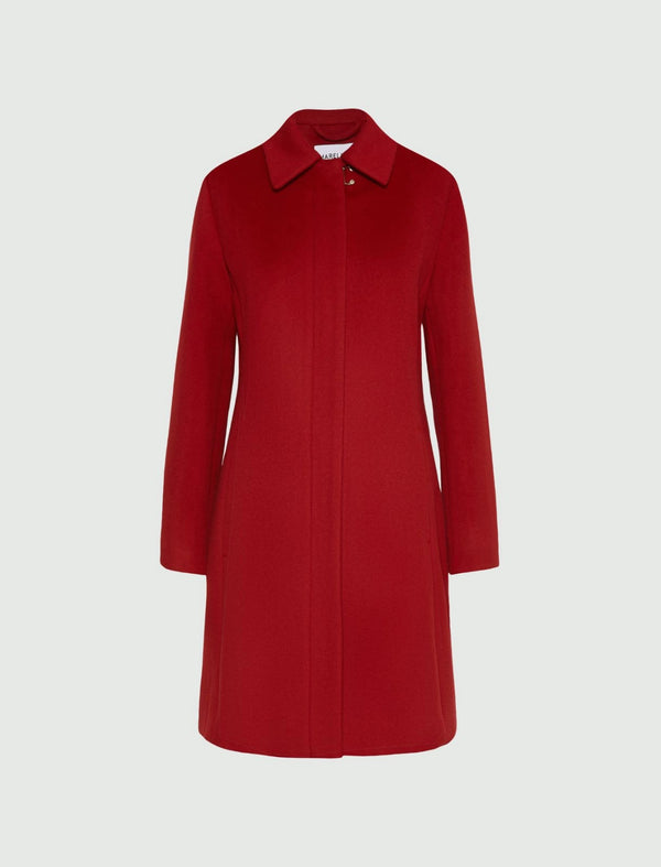 Cappotto con collo a camicia - ROSSO MARELLA