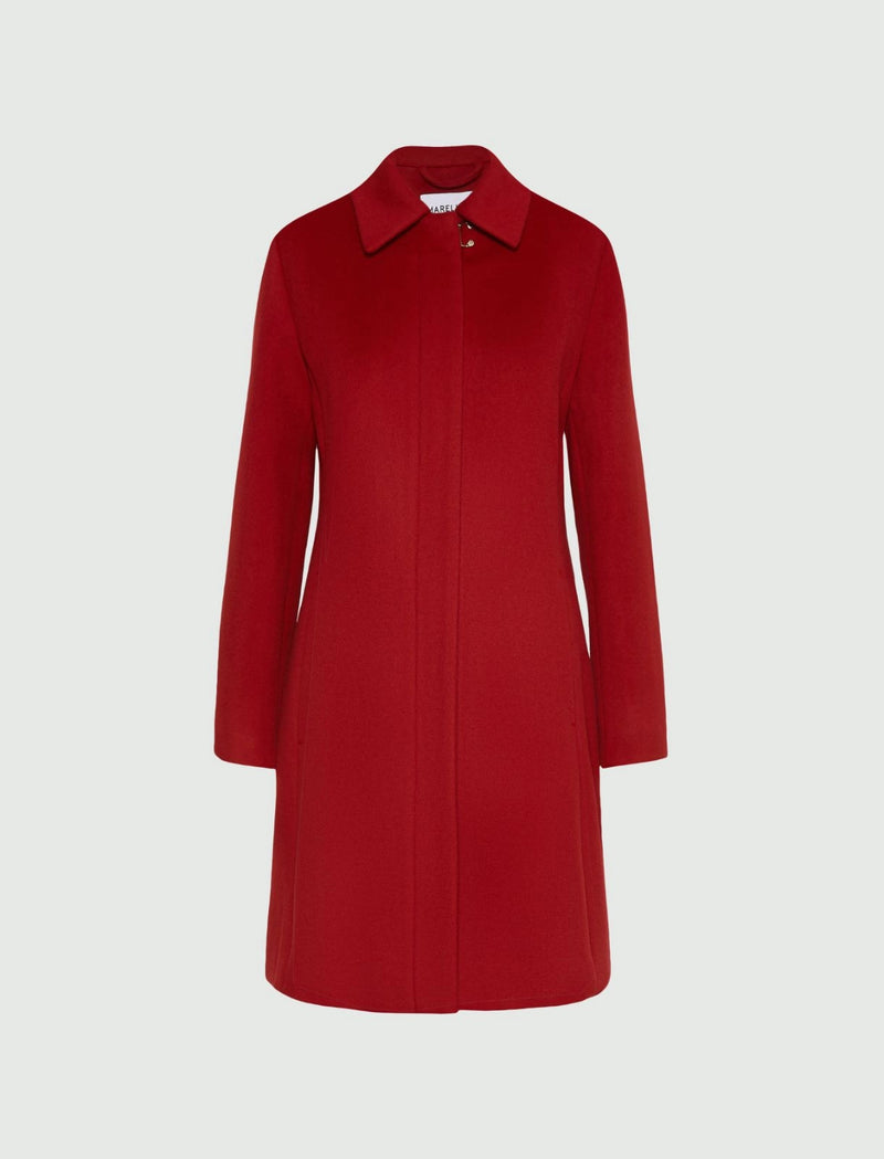 Cappotto con collo a camicia - ROSSO MARELLA