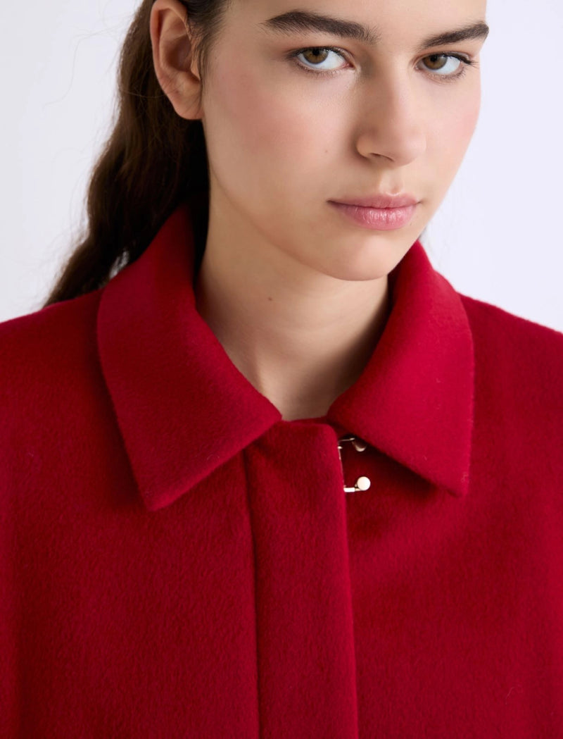 Cappotto con collo a camicia - ROSSO MARELLA