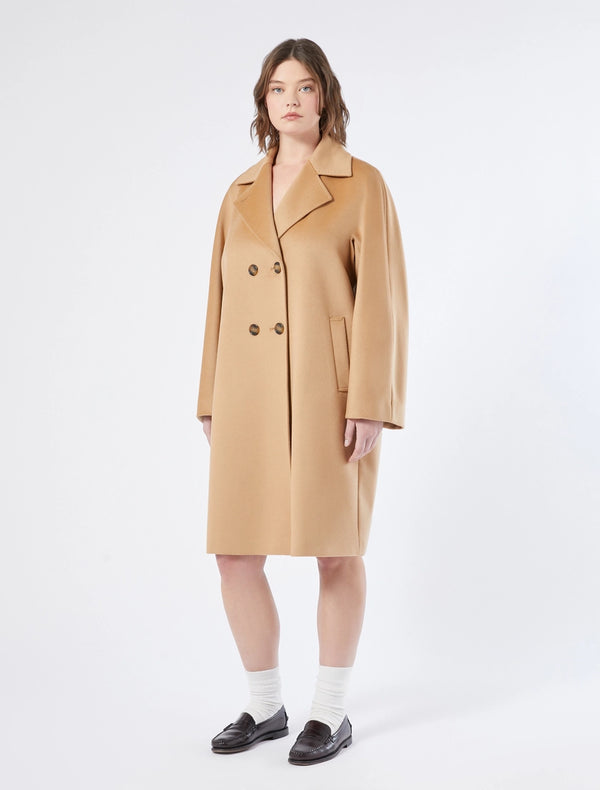 Cappotto in drap di pura lana - BEIGE PERSONA BY MARINA RINALDI